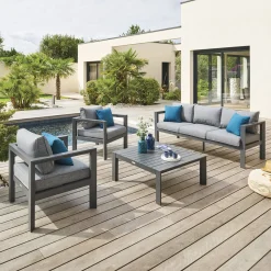 Juego de jardín EVASIÓN 5 plazas gris grafito