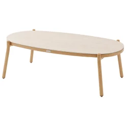 Juego de jardín MELOANE de 7 plazas efecto madera