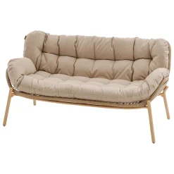 Juego de jardín MELOANE de 7 plazas efecto madera