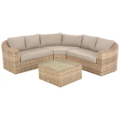 Juego de jardín MOORÉA savana de ratán sintético