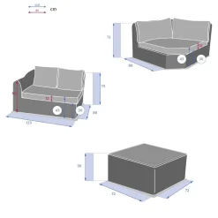 Juego de jardín MOORÉA savana de ratán sintético