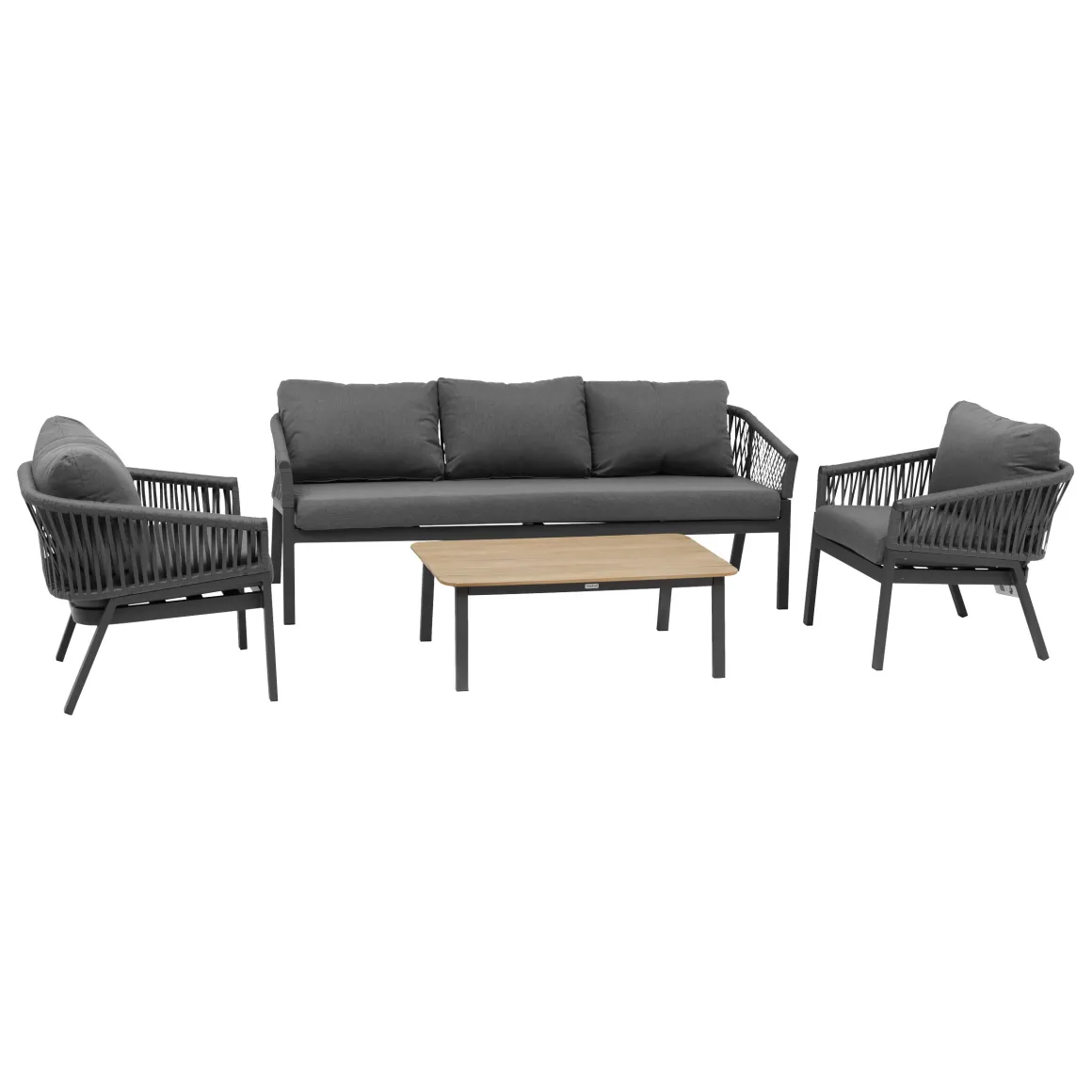 Juego de jardín ORIENGO gris oscuro