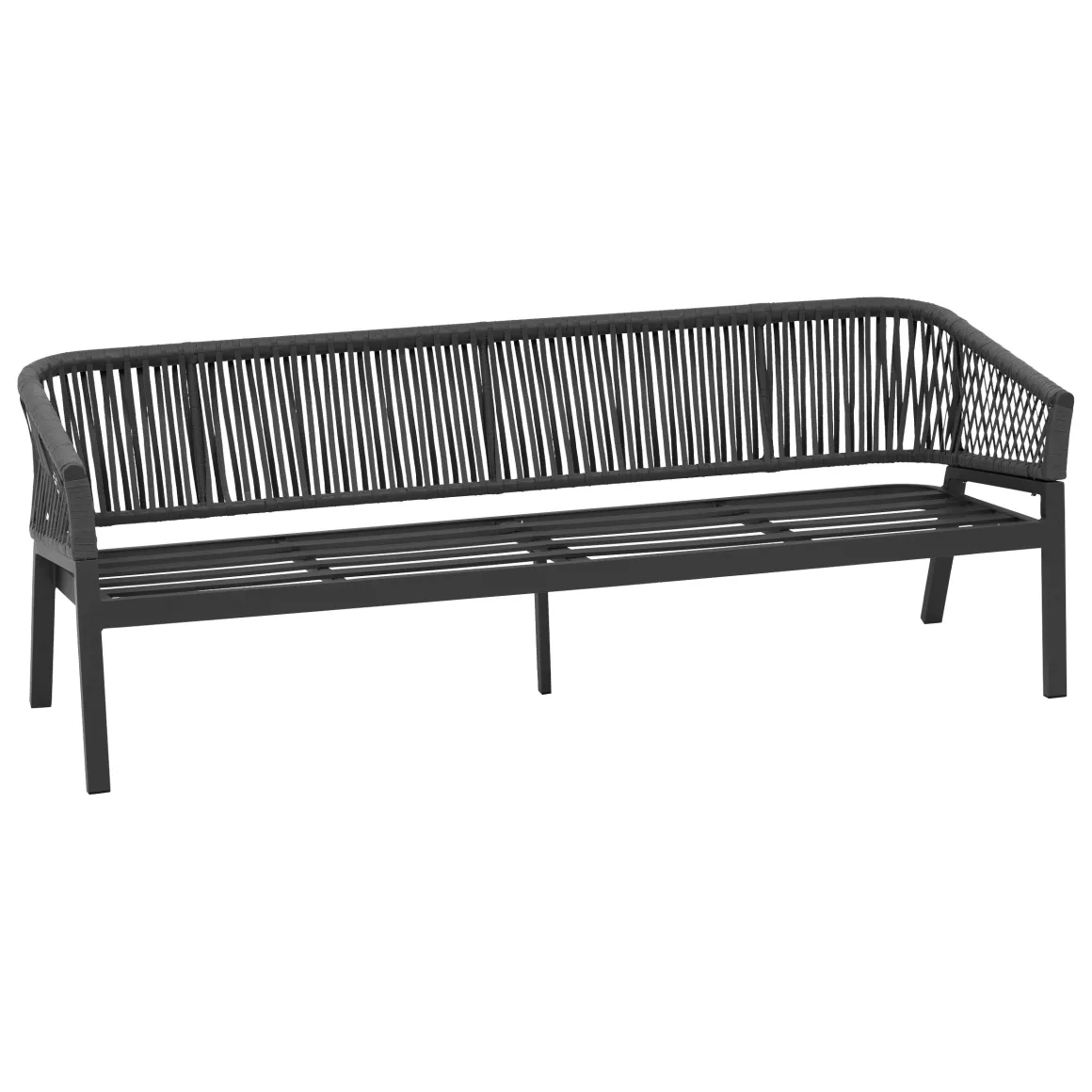 Juego de jardín ORIENGO gris oscuro