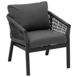 Juego de jardín ORIENGO gris oscuro