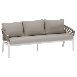 Juego de jardín ORIENGO gris pardo y blanco