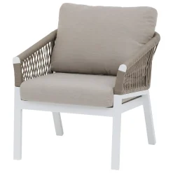 Juego de jardín ORIENGO gris pardo y blanco