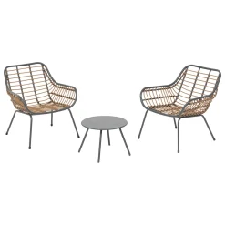 Juego de jardín PAOPAO gris graphite 2 plazas