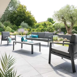 Juego de jardín PAVANE gris graphite