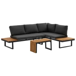 Juego de jardín RELAX esquinero gris