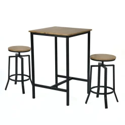 Juego de mesa bar con 2 taburetes