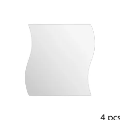 Juego 4Espejos Adhesivos Ondulados 20x20