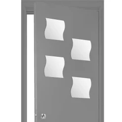 Juego 4Espejos Adhesivos Ondulados 20x20