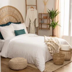 Juego funda nórdica y 2 fundas almohada blanco