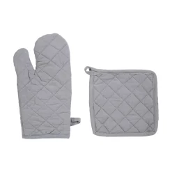 Juego Manopla+Agarrador Cocina Gris