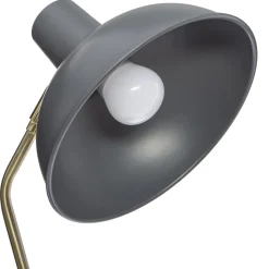 Lámpara De Mesa Celia De Metal Gris