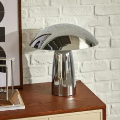 Lámpara de mesa champiñon OMIA plateado de metal