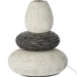 Lámpara De Mesa Clary 3 Piedras 33Cm