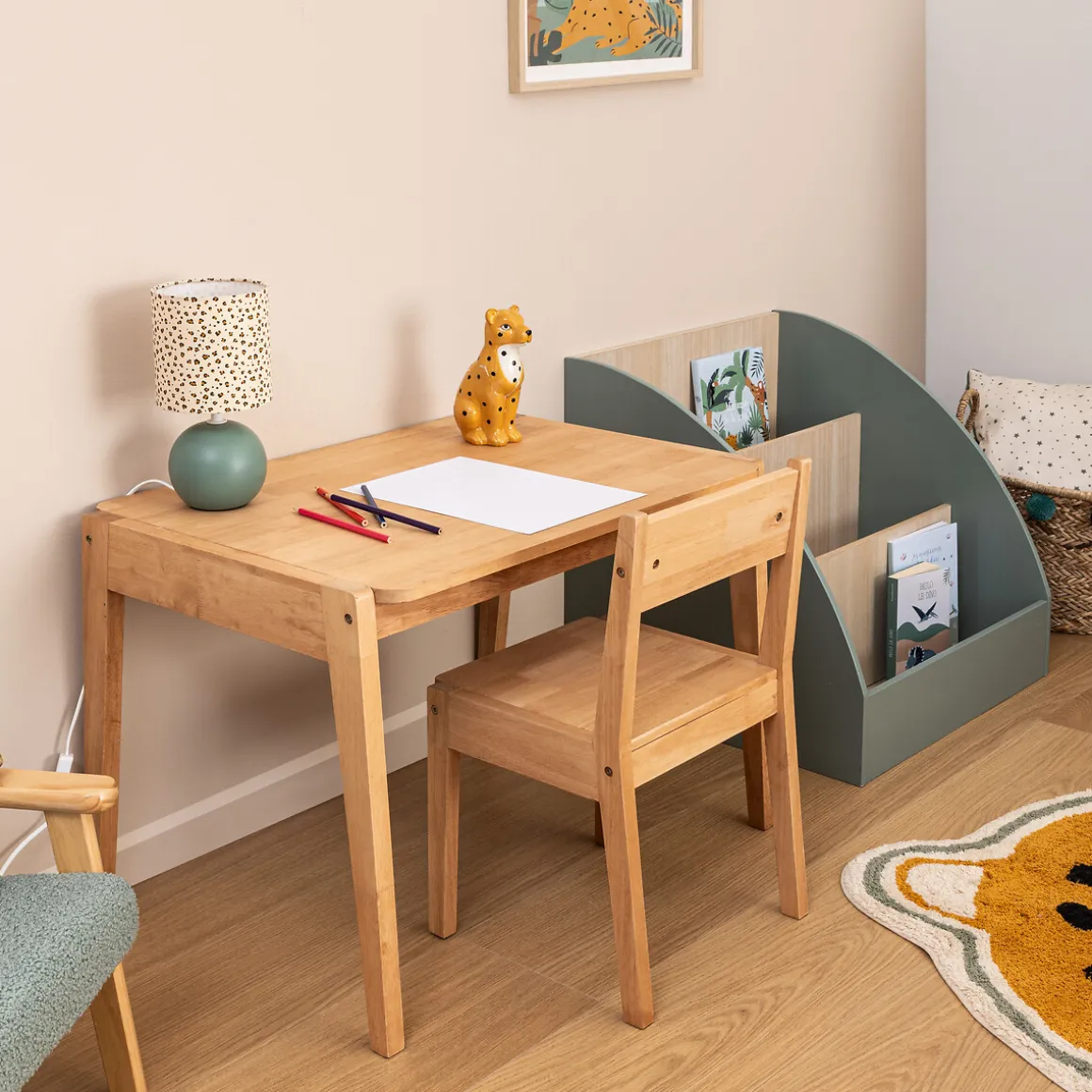 Lámpara De Mesa Con Padrón Leopardo