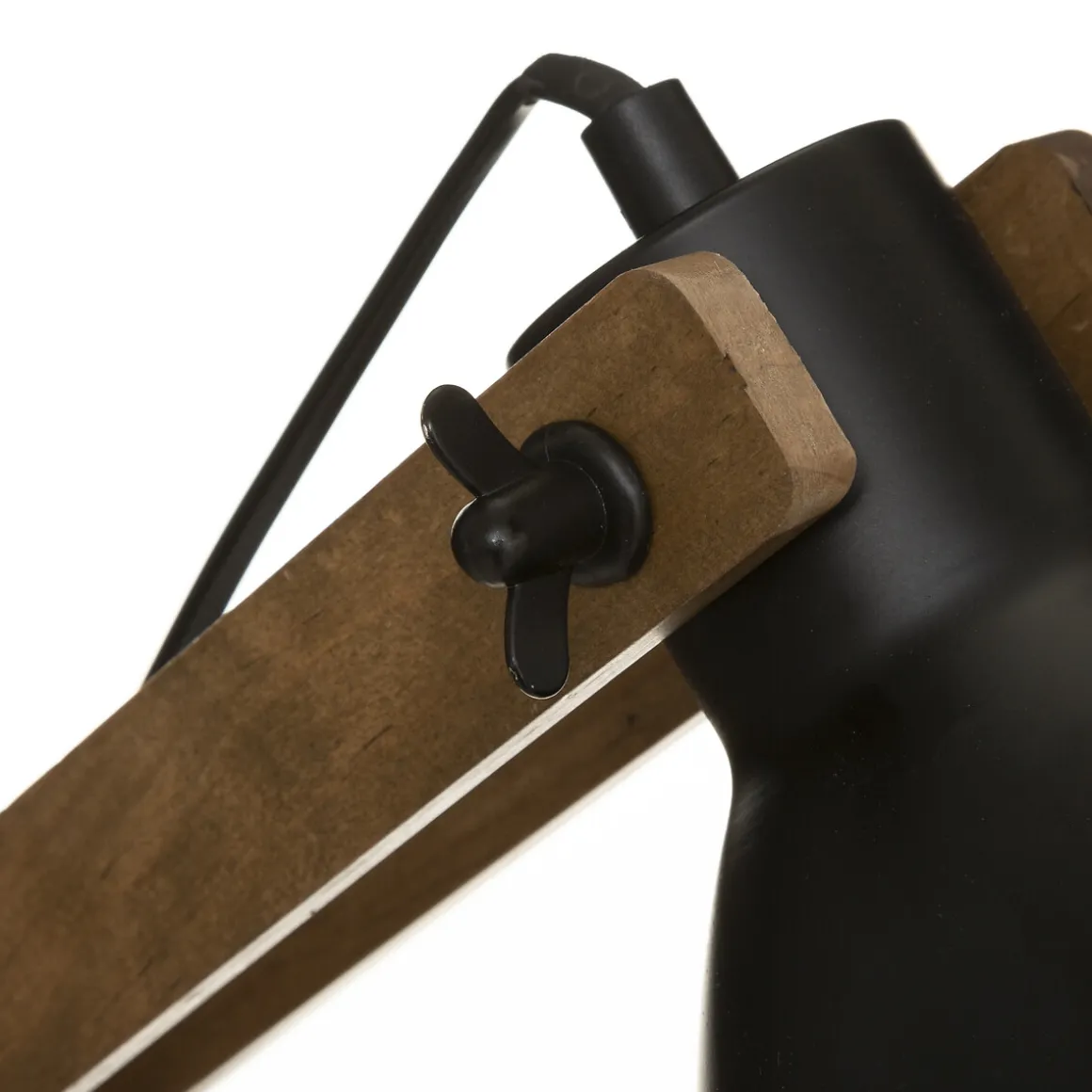 Lámpara De Mesa Cuba De Madera 56Cm