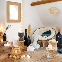 Lámpara De Mesa Ilou Gris Oscuro 22x35Cm