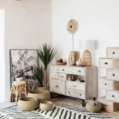 Lámpara De Mesa Karla De Ratán 55Cm