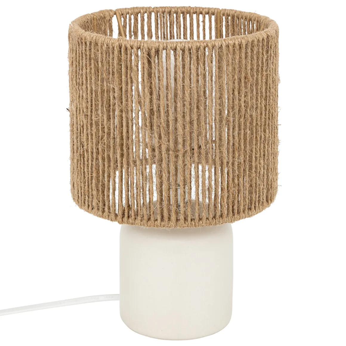 Lámpara De Mesa Koby De Cerámica Blanca