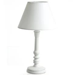 Lámpara De Mesa Leo Blanca 36Cm
