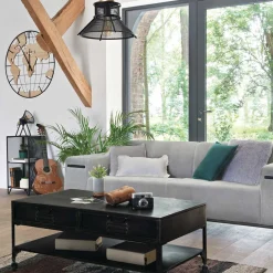 Lámpara De Mesa Rodo Negra De Metal 31Cm