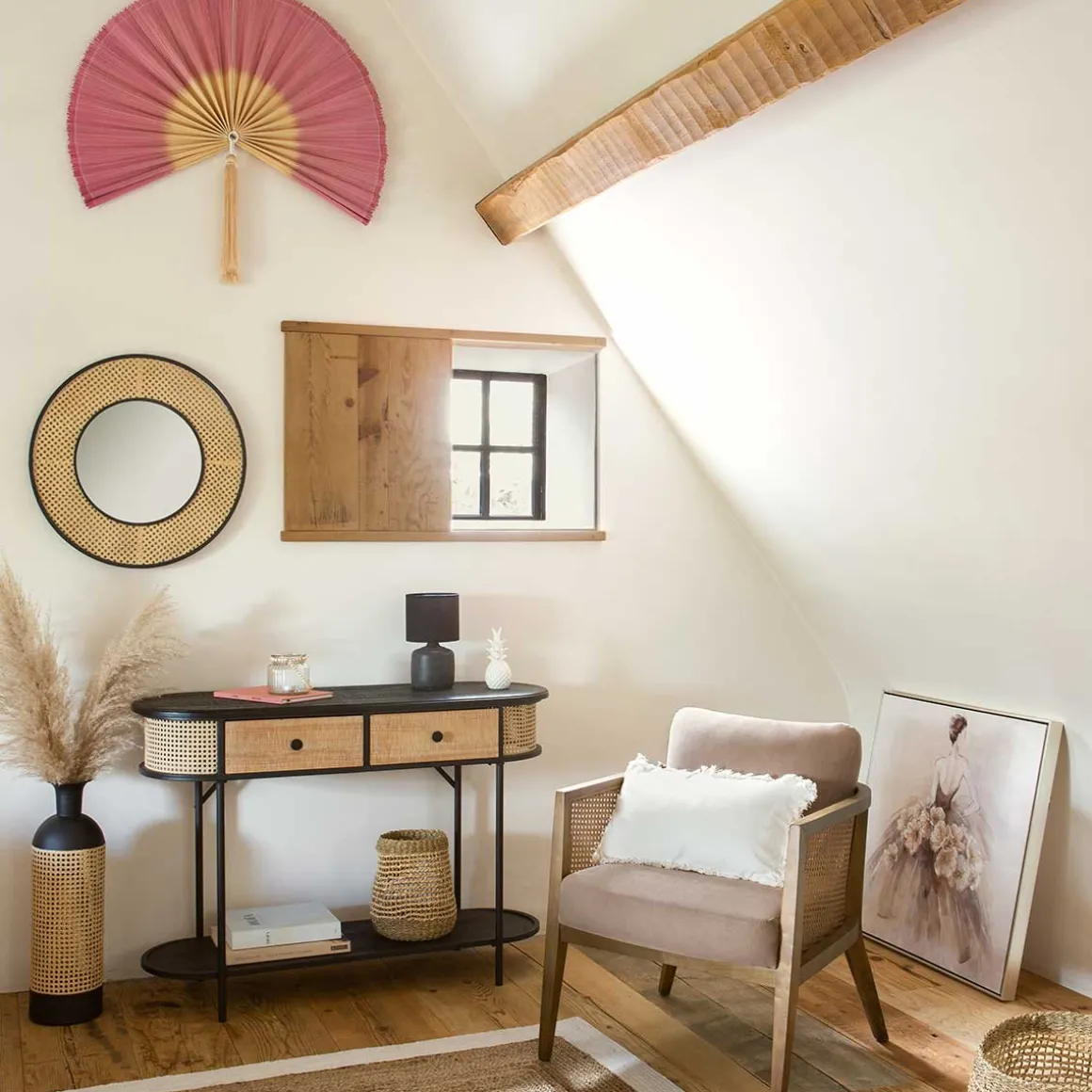 Lámpara De Mesa Salta Negra 26.5Cm