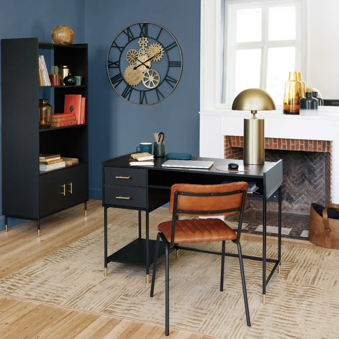 Lámpara de mesa ULYSSE metálica dorada 50cm