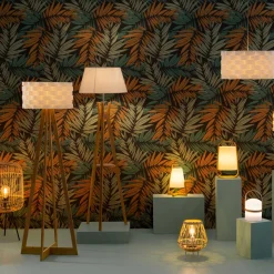 Lámpara De Pie Kalo Beige De Bambú 156Cm