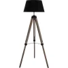 Lámpara De Pie Runo Negra Trípode 145Cm