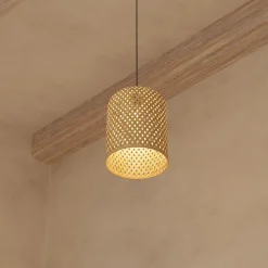 Lámpara de techo ALI beige de bambú 28cm