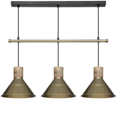 Lámpara De Techo C/3 Focos 80x25x100Cm