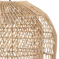 Lámpara De Techo Kery Beige De Rattan