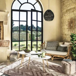 Lámpara De Techo Mona Negra 34x35Cm