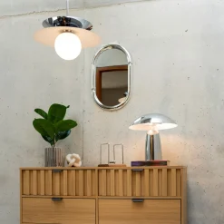 Lámpara de techo OMIA plateada 125x38cm