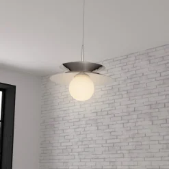 Lámpara de techo OMIA plateada 125x38cm