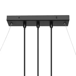 Lámpara de techo TIMMY negra de metal y madeira