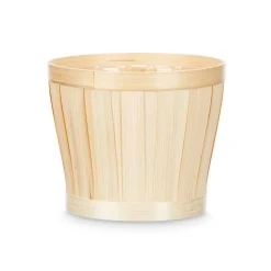 Maceta beige de bambú 19cm