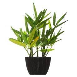 Maceta C/Bambú Artificial 23x23x26Cm