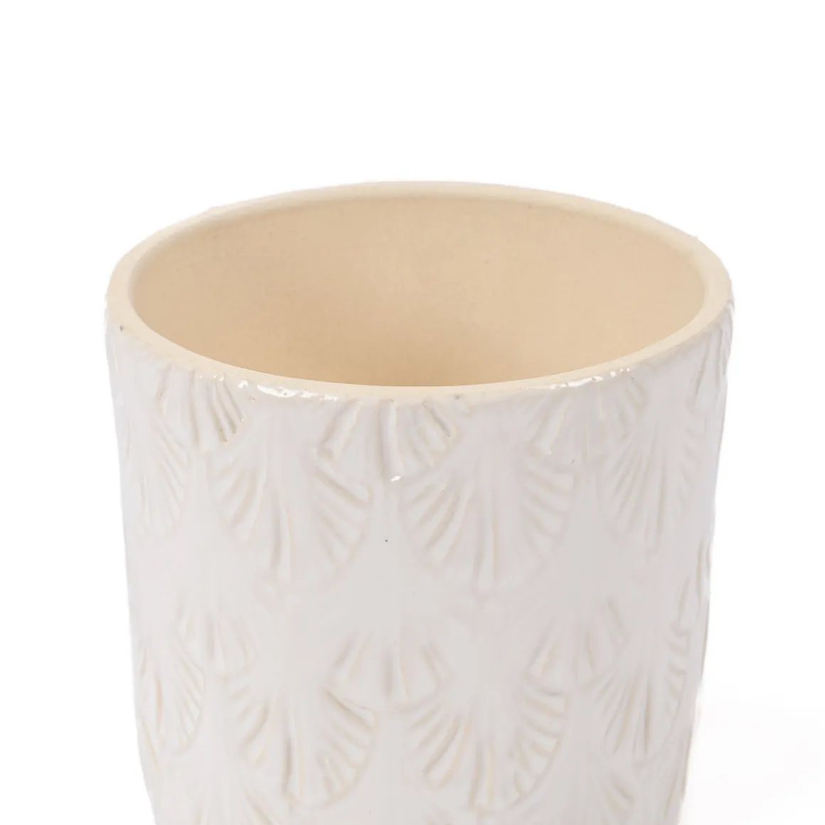 Maceta Cerámica Blanca 11x10Cm