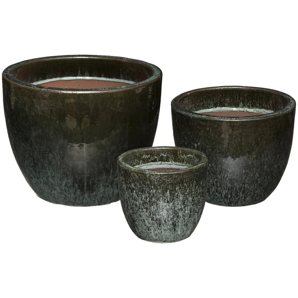 Maceta Cerámica Verde Tam. 1/3 24x20Cm