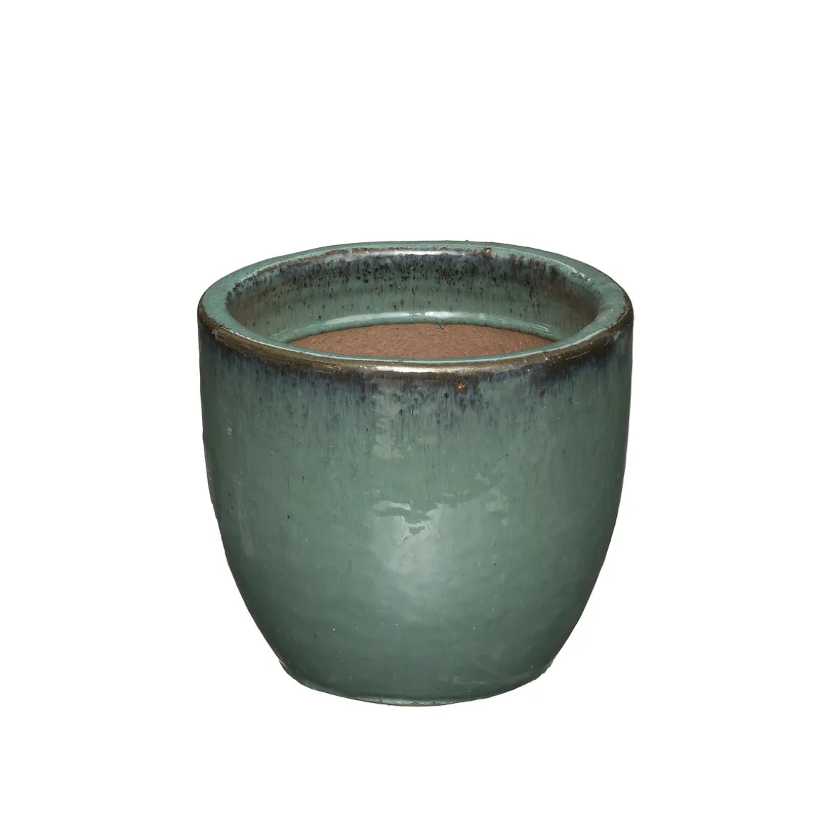 Maceta Cerámica Verde Tamaño 1/3 24x20Cm