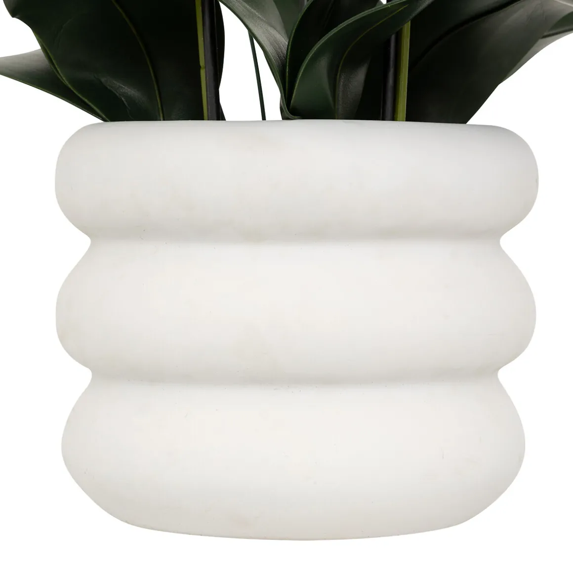 Maceta con orquídea artificial MICK blanca 80cm