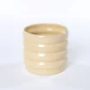 Maceta De Cerámica Ondulada Beige 12.9cm