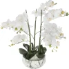 Maceta Efect.Mármol C/Orquídea 25x65Cm