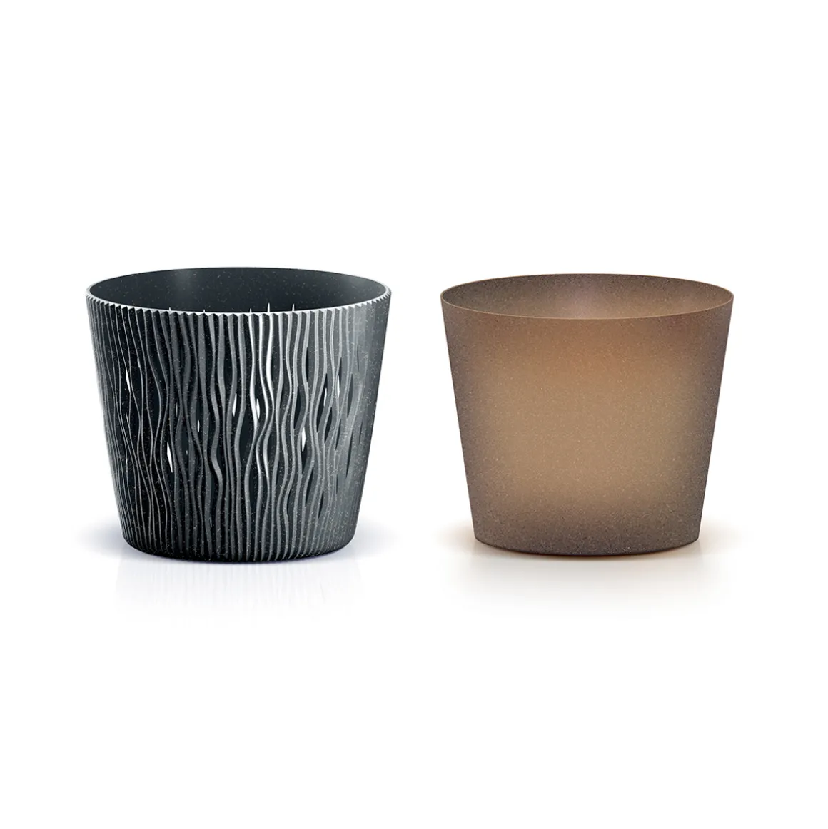 Maceta Sandy Round Antracita 19x17Cm