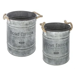 Maceta Tamaño 1/2 18.5x22.5Cm Zinc