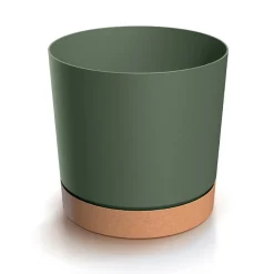 Maceta TUBO PM verde 32,6x33,8x33,8cm